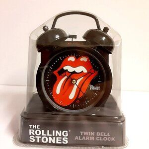 The ROLLING STONES Alarm Clock Tongue Logo Twin Bell Bioworld 2005 Vintage NEW